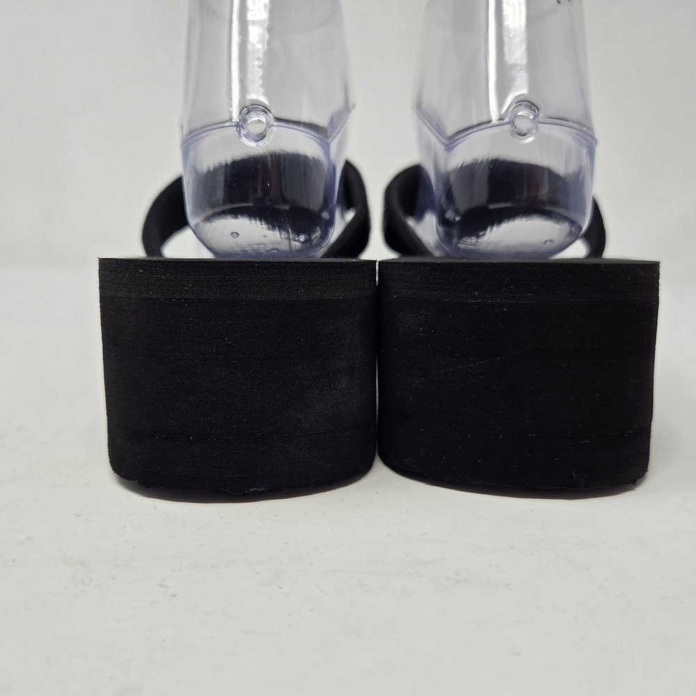 Amiani Sandal Womens 10.5 Black Vinyasa Sparkle Stones Thong Slip On Casual Zebr - Picture 6 of 11